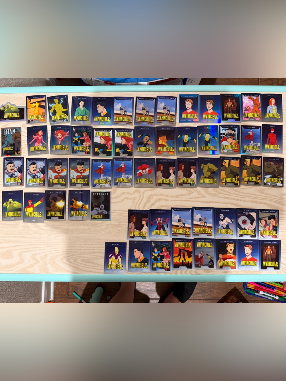 Bundle of 59 Keepsake Invincible Cards - Omni Man Monster Girl Atom Eve Reanimen